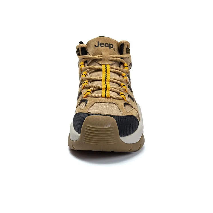Jeep Abrasion Resistant High Top Chunky Sneakers Women's Sand-3