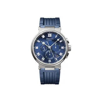 BREGUET Automatic Mechanical Movement Men's Watches Watch 42.3mm Blue Dial Titanium Watch Case Rubber Strap