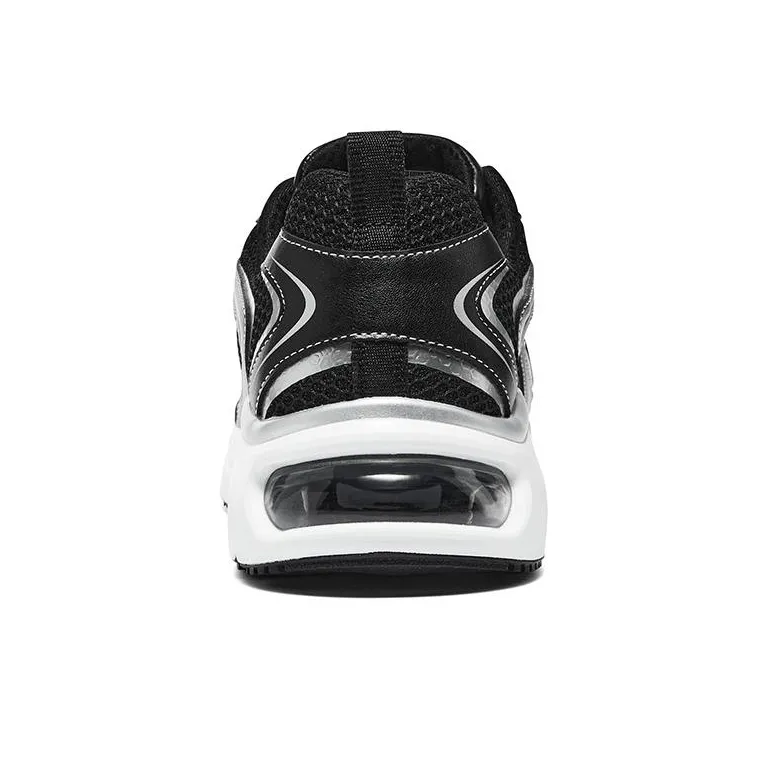 Skechers Wear resistant And Lightweight Low Top Casual Running Shoes Men's Black-4