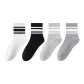 4 Pack (White Base+Black with White+Light Heather Gray+Dark Heather Gray)