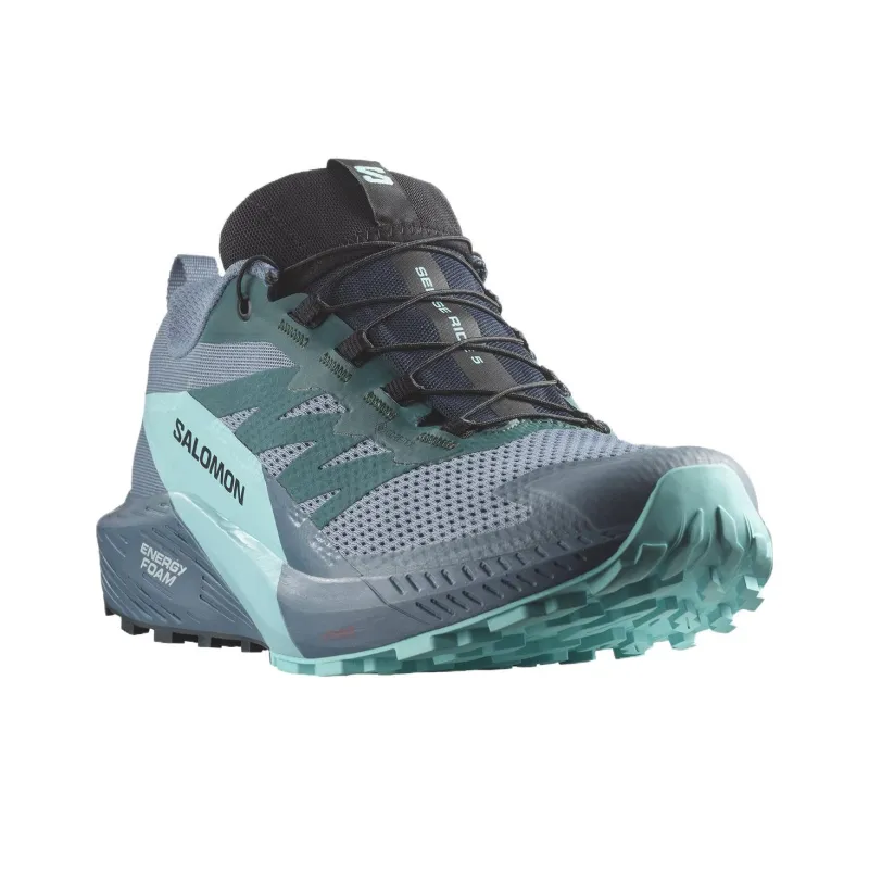 SALOMON Sense Ride 5 GTX Slip Resistant Impact Resistant Low Top Outdoor Shoes Men's Green-2