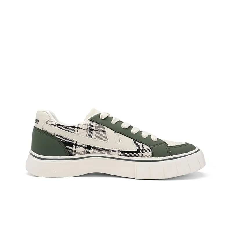 Warrior Divine Power Wear Resistant Slip Resistant Low Top Casual Shoes Men's Army Green/Beige-1