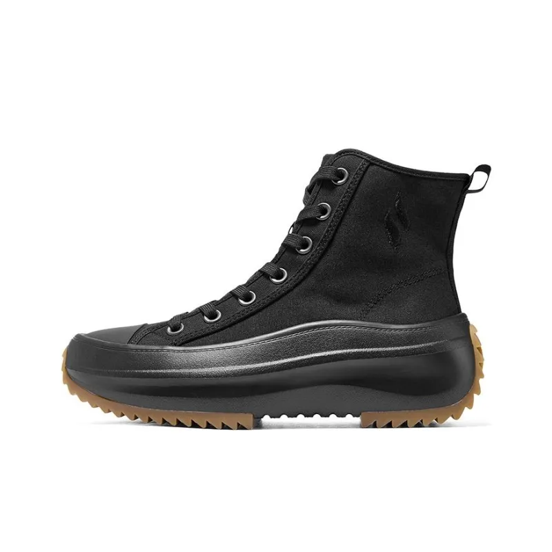 Skechers Life Series Abrasion Resistant Breathable High Top Casual Shoes Women's Black-0