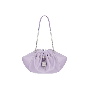 Givenchy 4G Pleated Soft Cow Leather Shoulder Bag Handbags Shoulder Bags Women's Light Purple