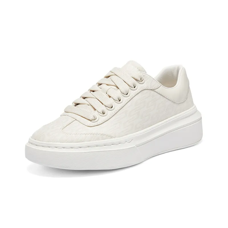 Skechers Anti Slip Wear Resistant Low Top Skateboard Shoes Women's White-2