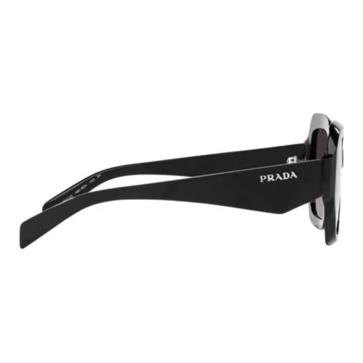 PRADA Acetate Irregular Shape Sunglasses Women's Black-2
