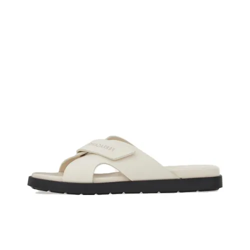 FERRAGAMO Embossed-logo Crossover-strap Sandals