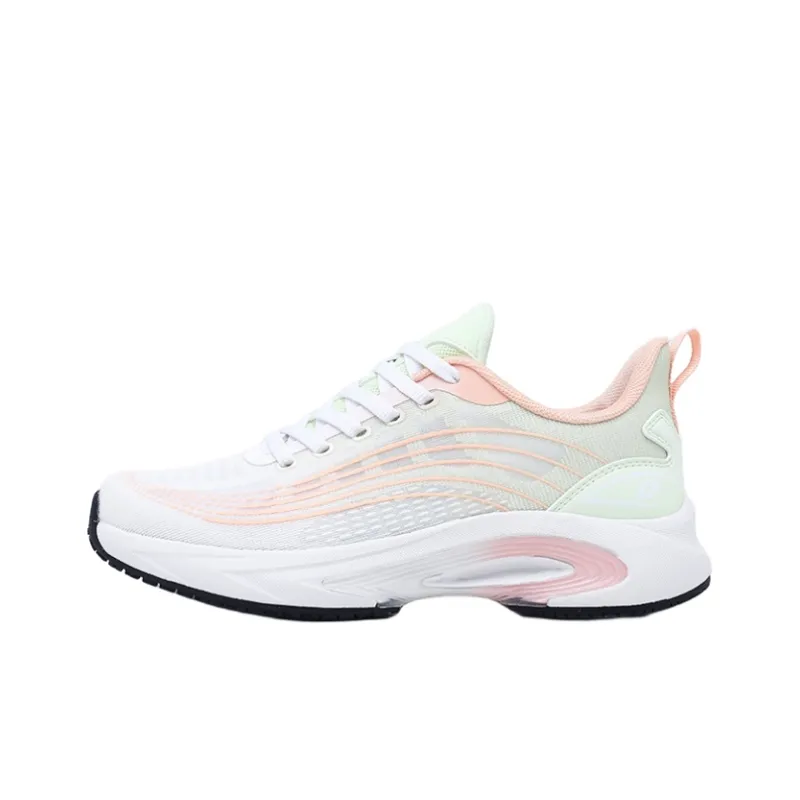 LPMX Running Shoes Women's Low Top Purple White, Neon Green-0