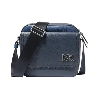 MICHAEL KORS Hudson Leather Camera Bag Shoulder Bag Crossbody Bag Large Size Men's Navy