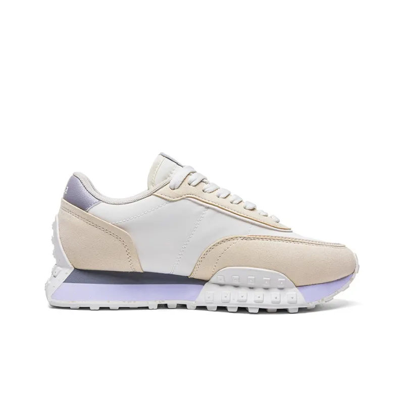 Kappa Cushioning Anti-Slip And Wear-Resistant Low-Top Casual Running Shoes Unisex White Khaki Brown Purple-1