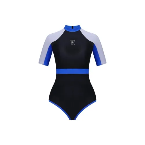 BALNEAIRE MIX Series One-Piece Swimsuits Women's Royal Blue/Space Gray Combo