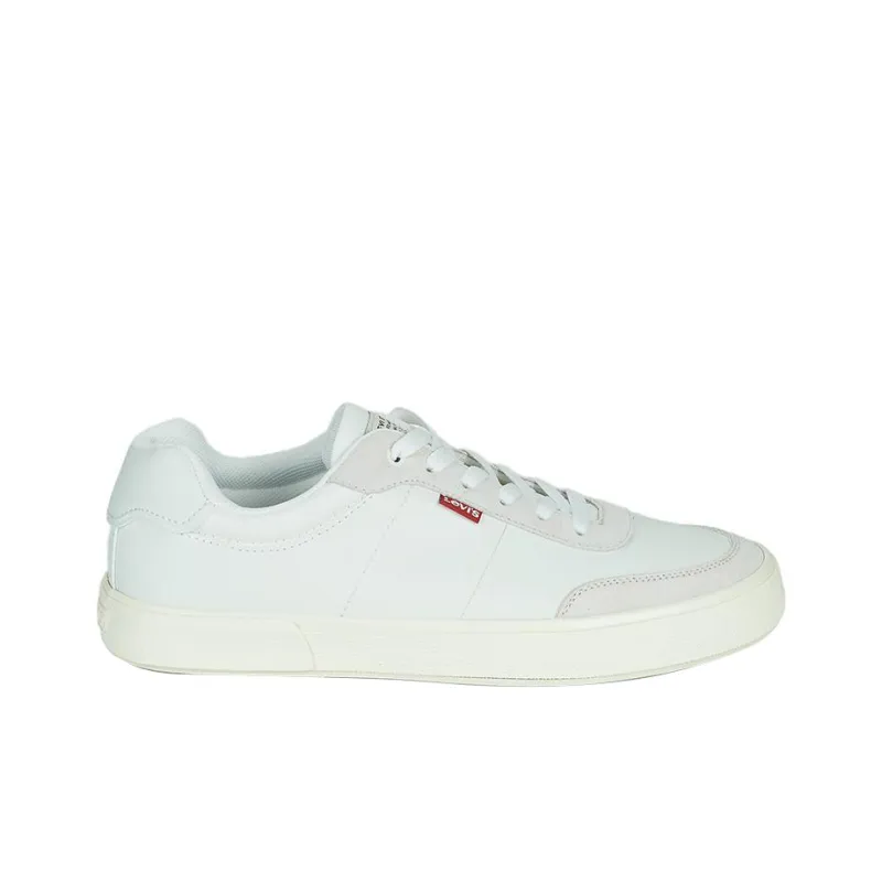 Levis Lightweight And Breathable Low Top Skateboard Shoes Men's White-1