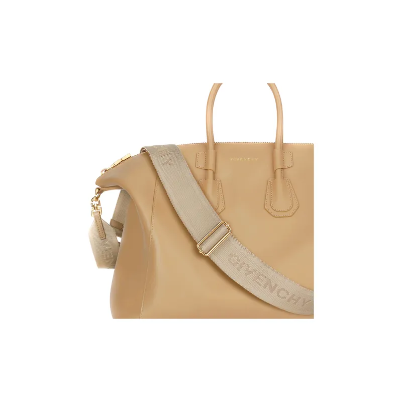 GIVENCHY Antigona Calfskin Shoulder Bag Crossbody Bag Handbag Medium Size Women's Cappuccino Beige-4