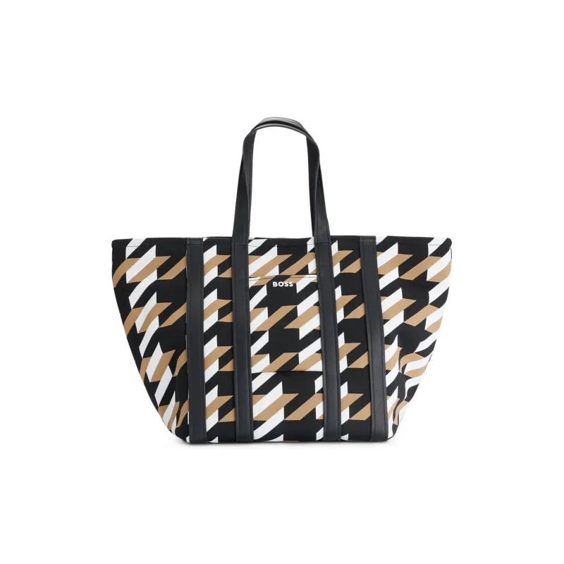 HUGO BOSS Polyester Shopping Bag One Shoulder Handbag Large Size Women's Multicolor-0
