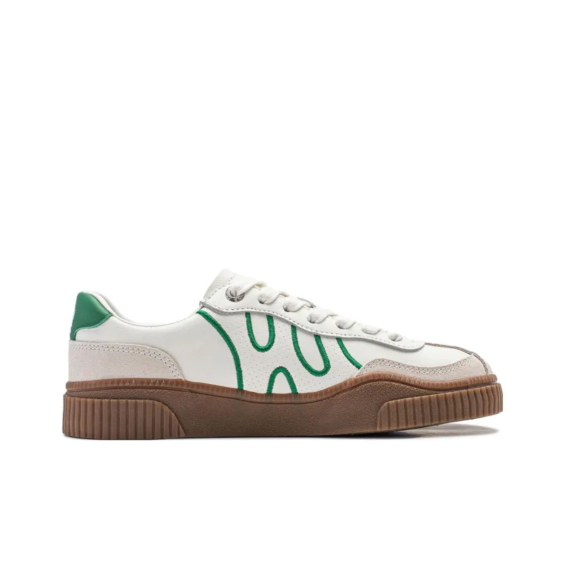LiNing Yunchuan V2 Anti-Slip Wear-Resistant Low-Top Trendy Board Shoes Women's White Green-1