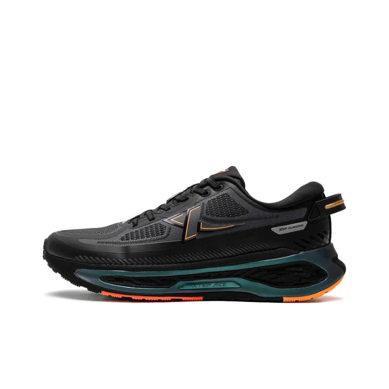 XTEP Starburst Durable Cushioning Low Top Running Shoes Men's Black Gray-0