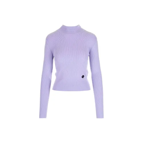 Patou Logo-plaque Ribbed-knit Top