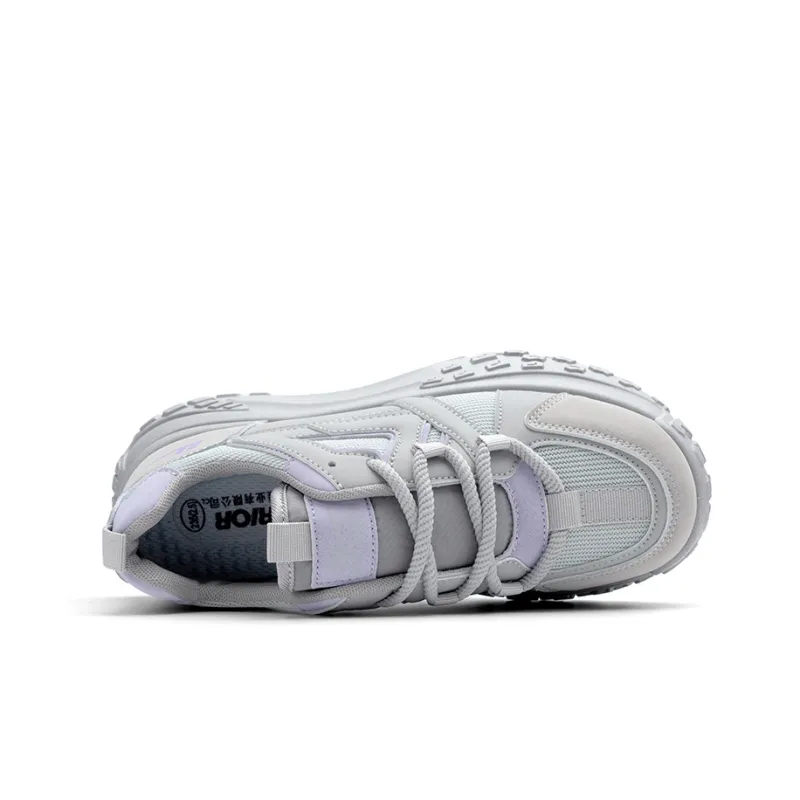 Warrior Sky Power Trendy And Cool Tire Shoes Low Top Casual Shoes Women's Gray Purple-2