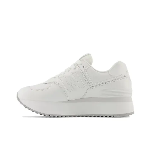 New Balance 574 Plus White Grey Matter Women's