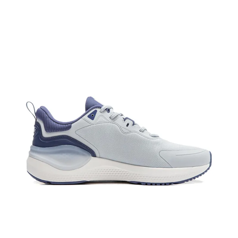 LiNing EazGo Cushioning Anti-Slip Wear-Resistant Breathable Lightweight Rebound Low-Top Running Shoes Men's White Black-1
