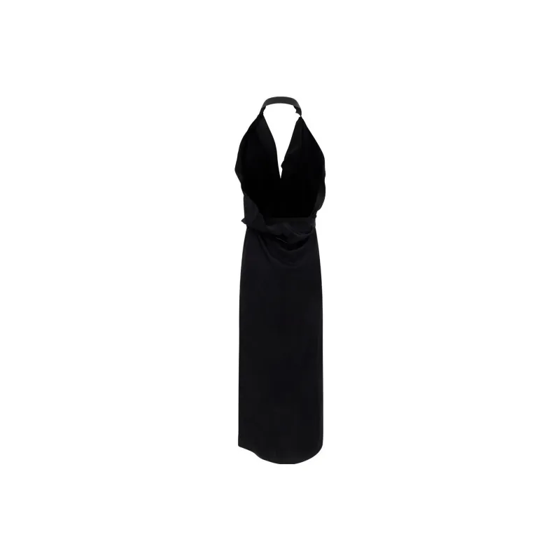 MM6 Maison Margiela Satin Halterneck Midi Dress-1