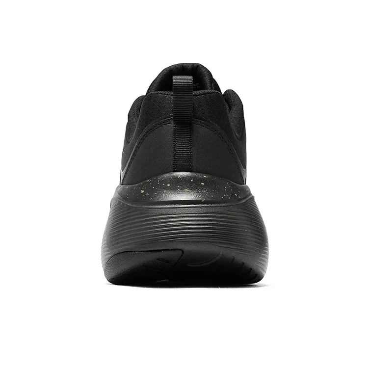 Skechers Cushioned Wear Resistant Impact Resistant Low Top Running Shoes Men's Black-4