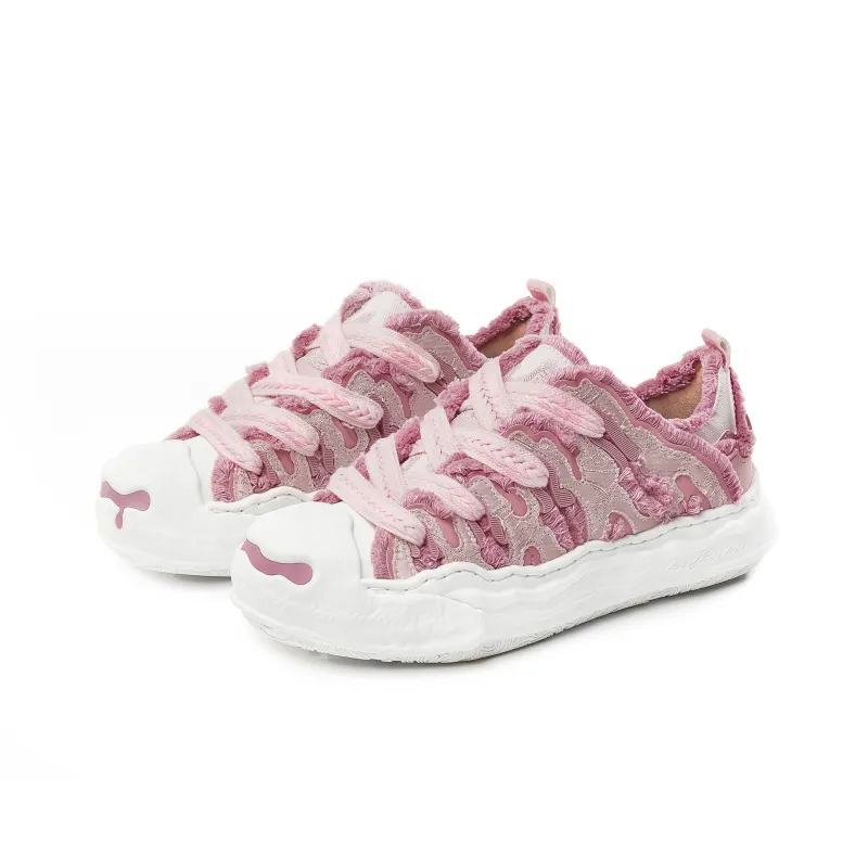 H 52 Skateboard Shoes Unisex Mid Top Pink/Red Bean-4