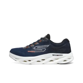 Skechers GO RUN Swirl Tech Speed Cushioning Anti Slip And Wear Resistant Low Top Casual Running Shoes Men's Black