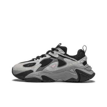 LiNing CF Tracing Collection Qianxing Strategy 2 Anti Slip Wear Resistant Low Top Casual Shoes Women's Black Gray