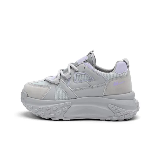 Warrior Sky Power Trendy And Cool Tire Shoes Low Top Casual Shoes Women's Gray Purple