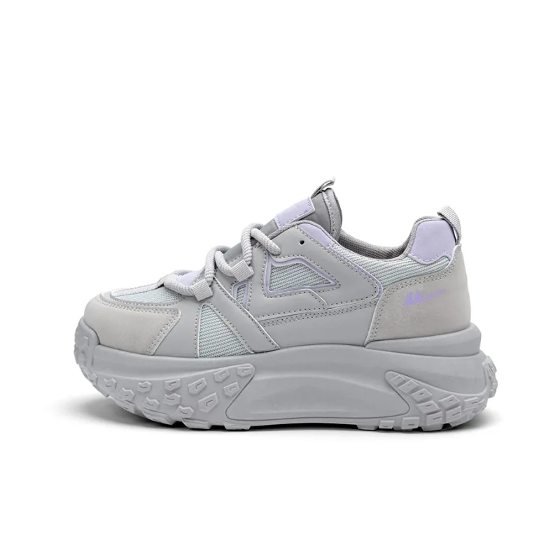 Warrior Sky Power Trendy And Cool Tire Shoes Low Top Casual Shoes Women's Gray Purple-0