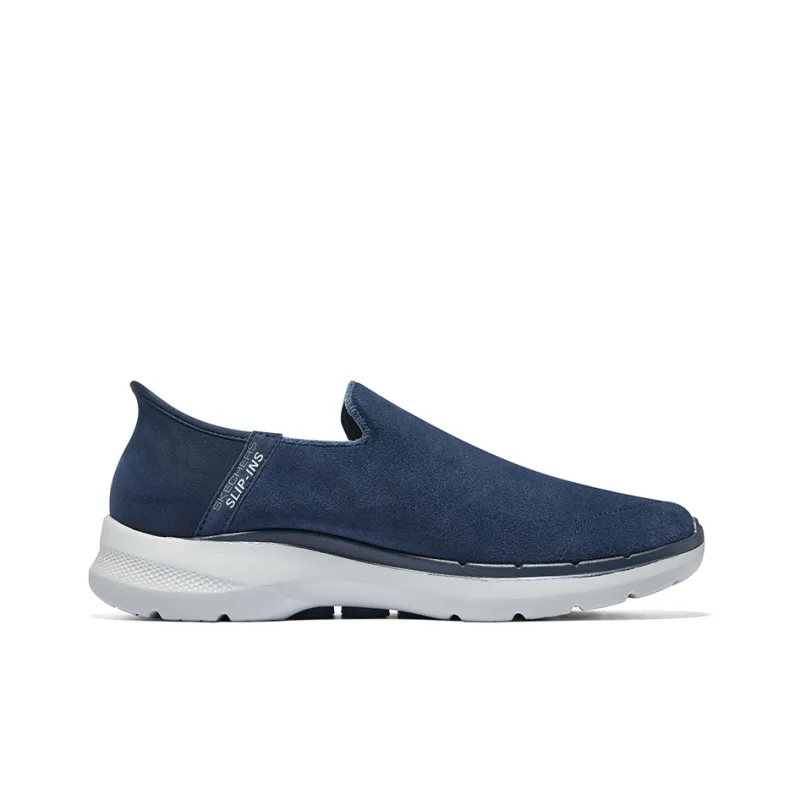 Skechers Cushioning Wear Resistant Low Top Running Shoes Men's Navy-1
