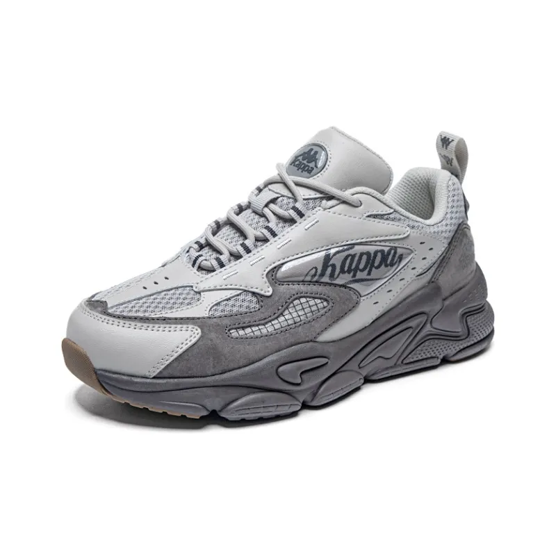 Kappa Cushioning Anti Slip And Wear Resistant Low Top Chunky Sneakers Unisex Gray-2