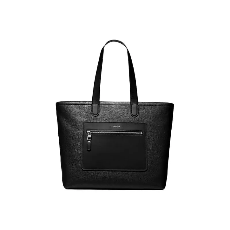 MICHAEL KORS Hudson Litchi Grain Leather Tote Bag Shopping Bag Handbag Shoulder Bag Men's Black-0