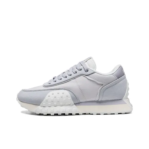 Kappa Non slip Lightweight Low Top Casual Running Shoes Unisex Tranquil Gray
