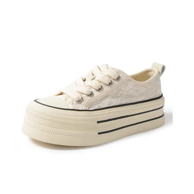 STEVE MADDEN Anti-Slip Wear-Resistant Low-Top Canvas Shoes 3.5cm Women's-1