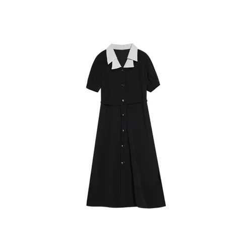 Gui'er Short-Sleeved Dresses Women's Black