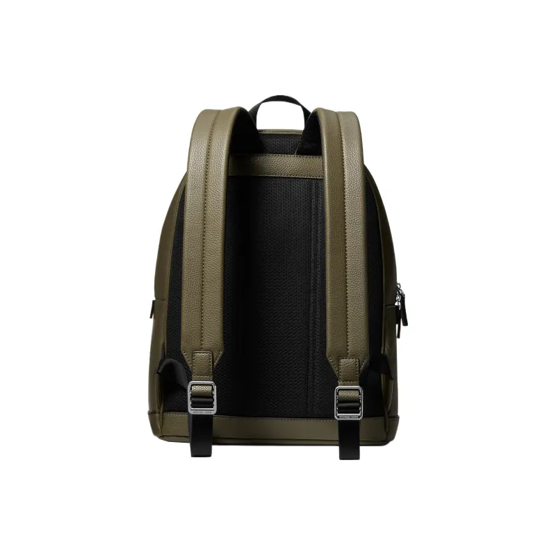 MICHAEL KORS MK Cooper Canvas With Leather Backpack Men's Olive Green-1