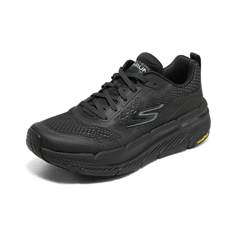 Skechers Shock Absorbers With Slip Resistant Features Low Top Running Shoes Men's Black Gray-2