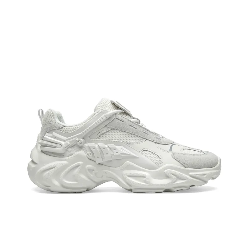 Cabbeen Low-Top Chunky Sneakers Men's Ecru-1