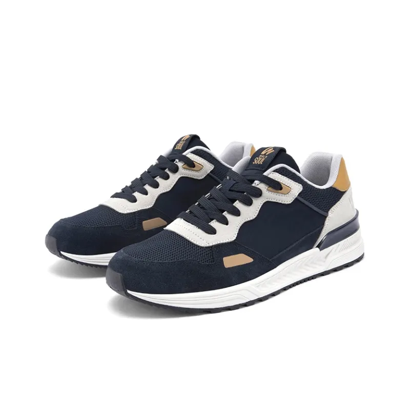 WALK SOUL Warm Coverage Rebound Support Wear Resistant Slip Resistant Low Top Height Increasing Shoes Men's-3