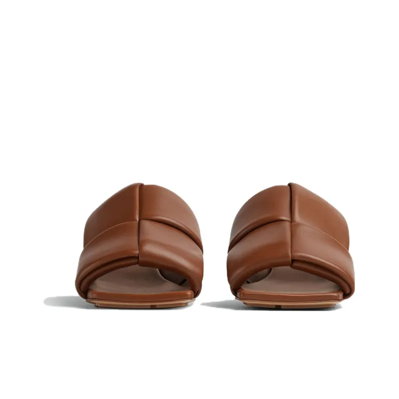 Bottega Veneta Genuine Leather Sole Slide Slippers Women's-1