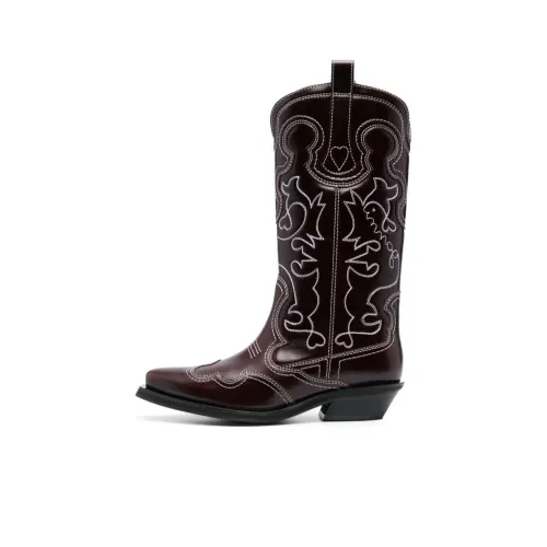 GANNI 40mm Mid-calf Western Boots