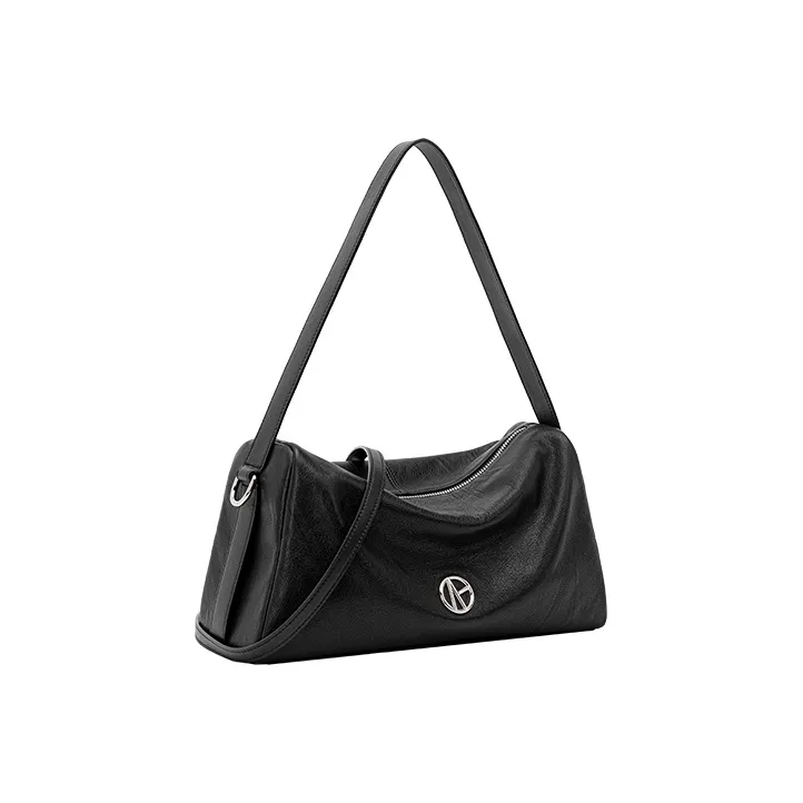 VANESSA HOGAN Cow Leather Crossbody Bag Shoulder Bag Large Size Women's Black-1