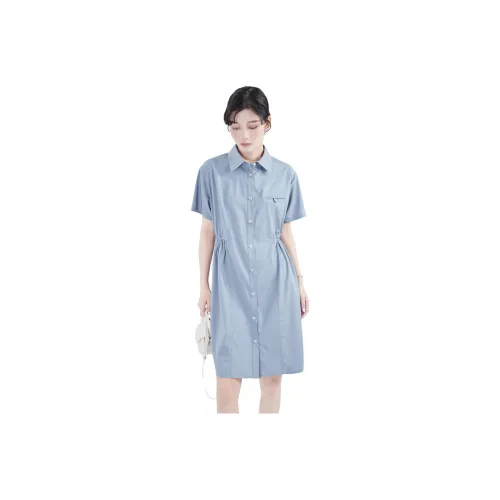 Gui'er Short-Sleeved Dresses Women's Blue