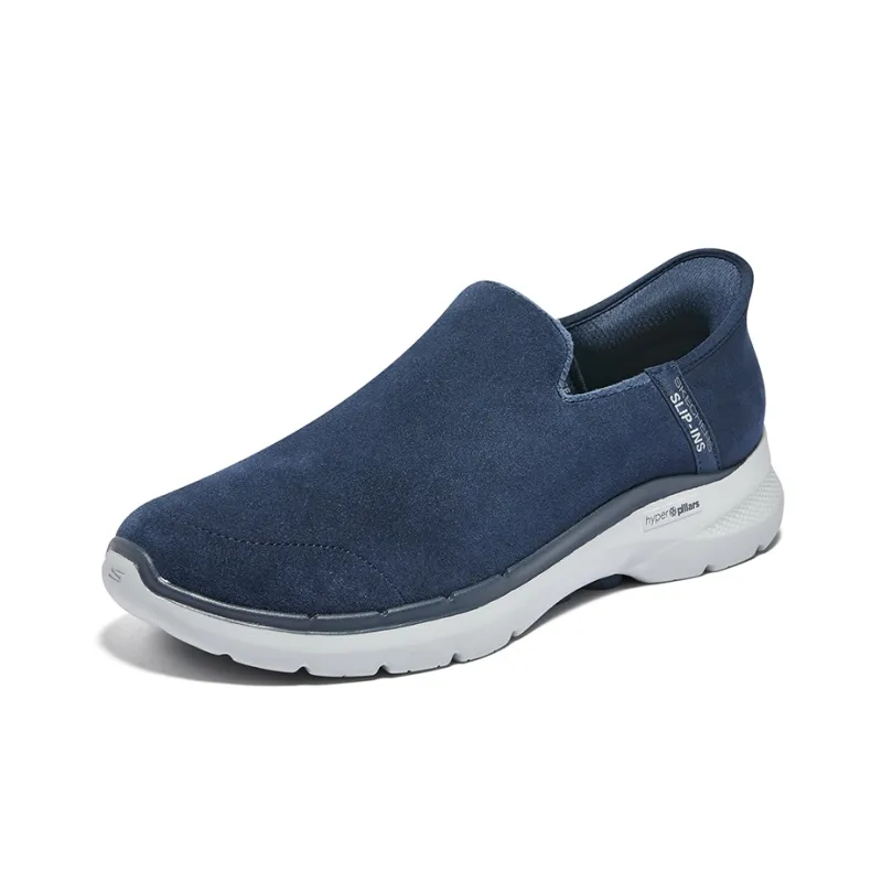 Skechers Cushioning Wear Resistant Low Top Running Shoes Men's Navy-2