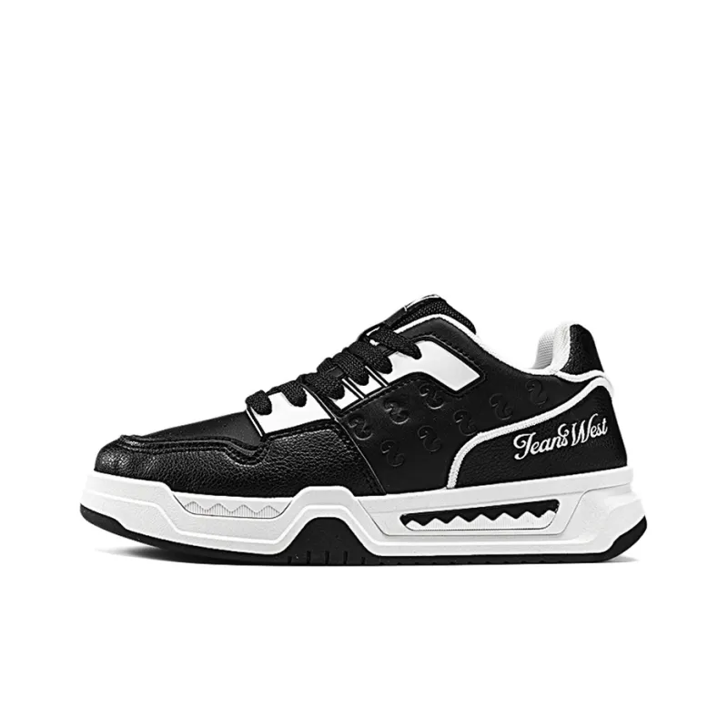 JEANSWEST Black And White Panda Shoes Height Increasing Wear-Resistant Slip-Resistant Low-Top Skateboard Shoes Men's-8