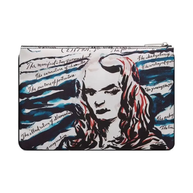 DIOR Raymond Pettibon Collaboration Nylon Clutch Men's Multicolor-1