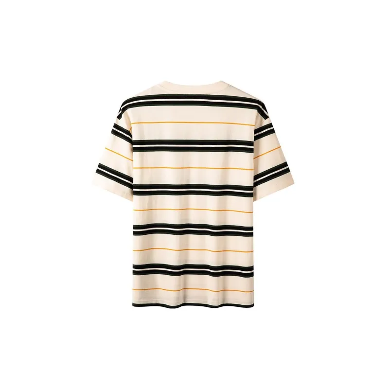 OUTDOOR PRODUCTS T Shirts Men Ecru Lilac Brown Stripes-1