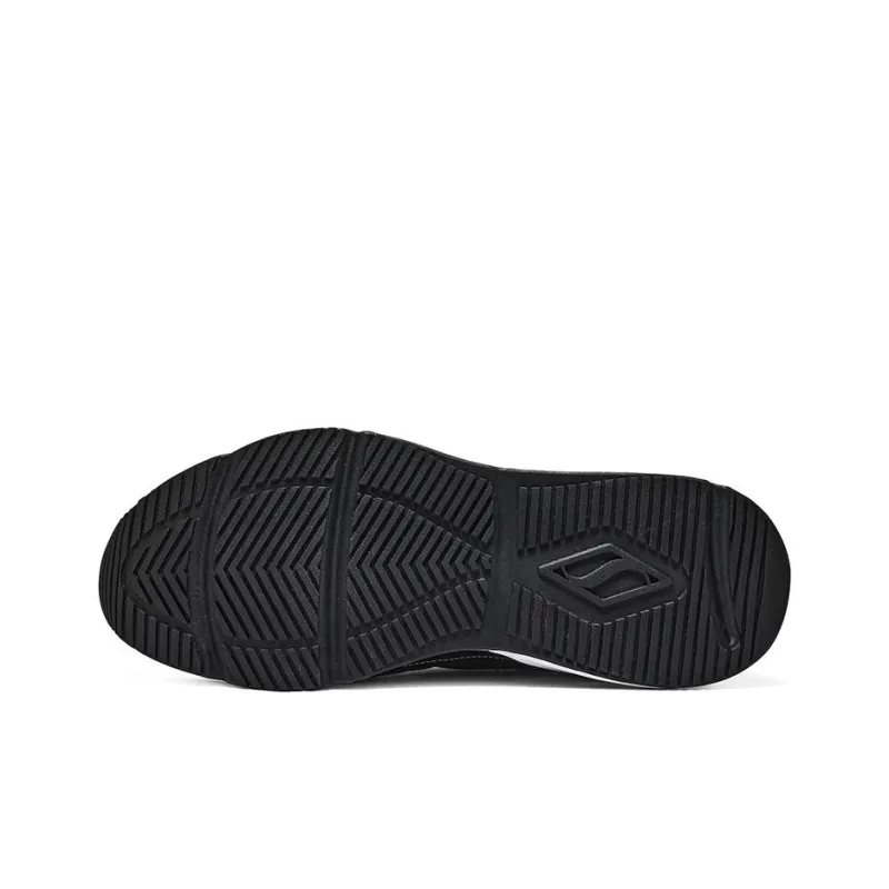 Skechers Wear resistant And Lightweight Low Top Casual Running Shoes Men's Black-5